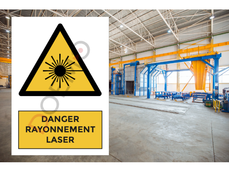 Danger Rayonnement laser - PANNEAU NF EN ISO 7010