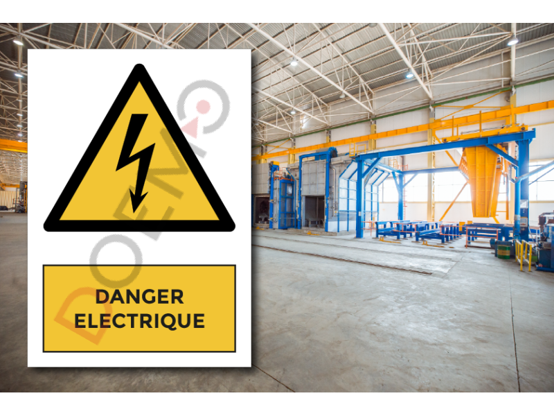 Danger electrique - PANNEAU NF EN ISO 7010