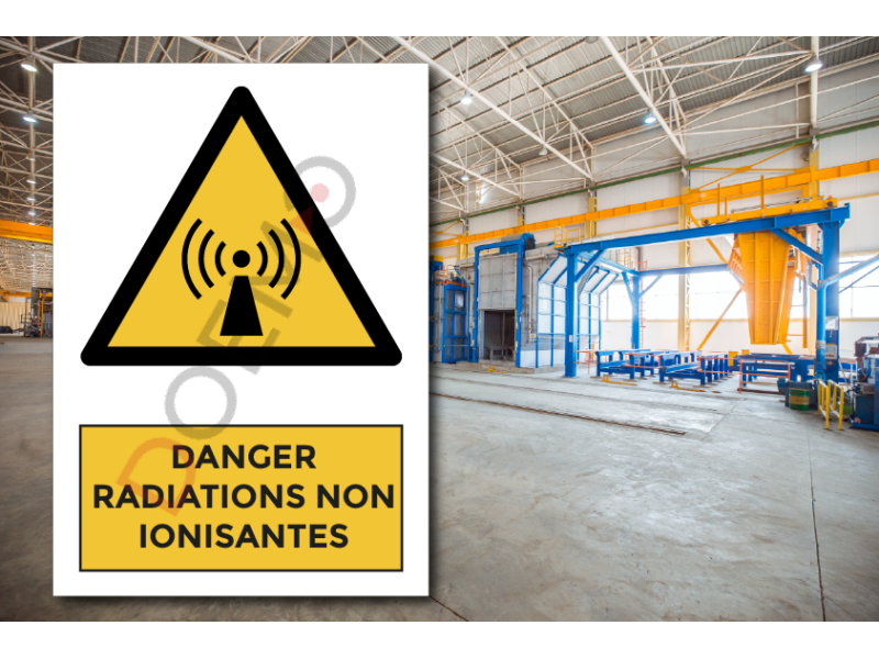 Danger Radiations non ionisantes - PANNEAU NF EN ISO 7010